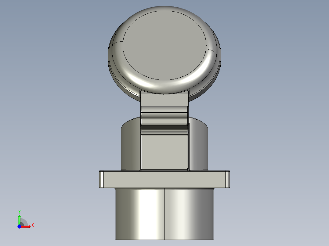 防水插头底座前视图
