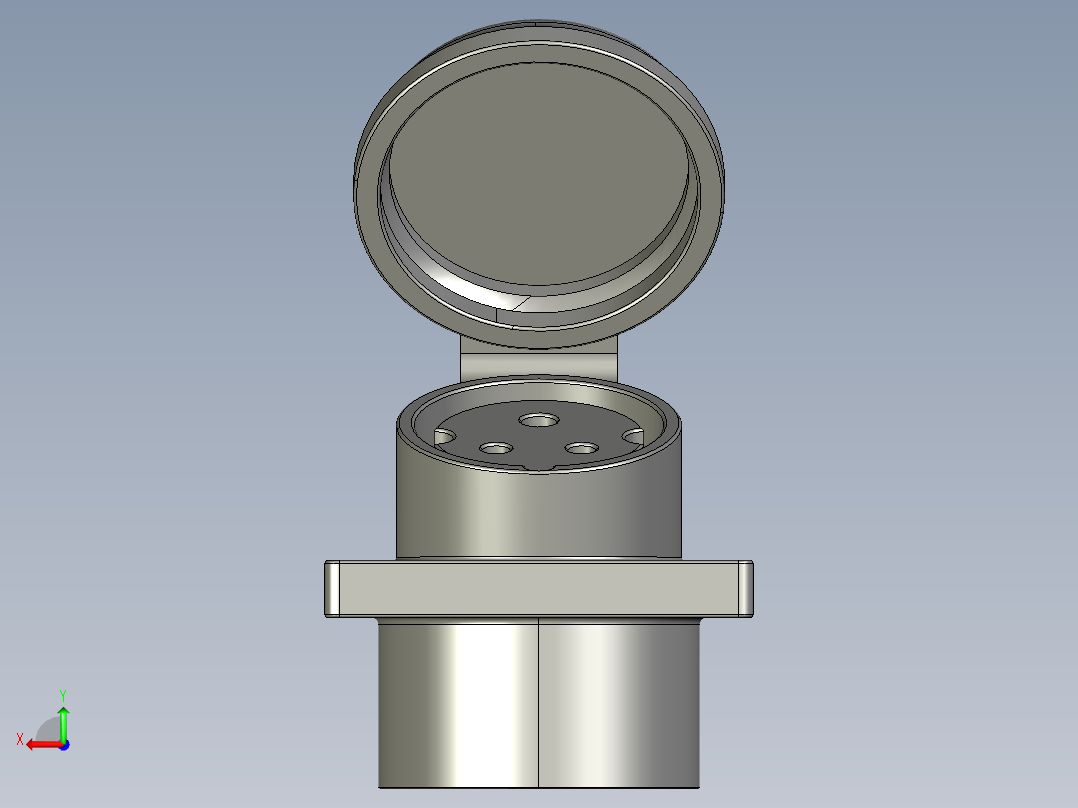 防水插头底座后视图