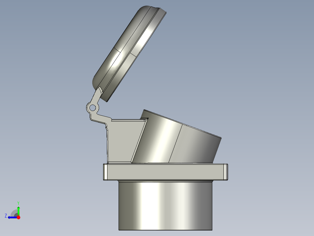 防水插头底座右视图