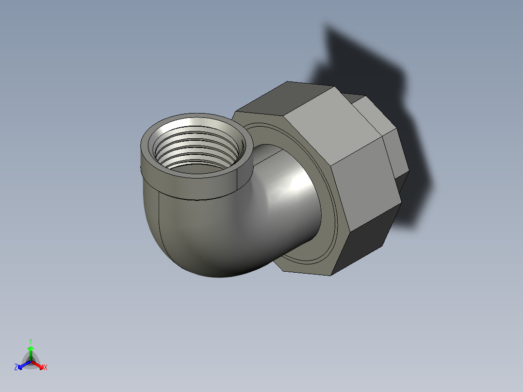 螺纹管活接-90°等径内丝弯头 DN15