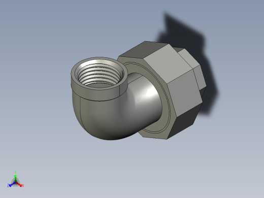 螺纹管活接-90°等径内丝弯头 DN15