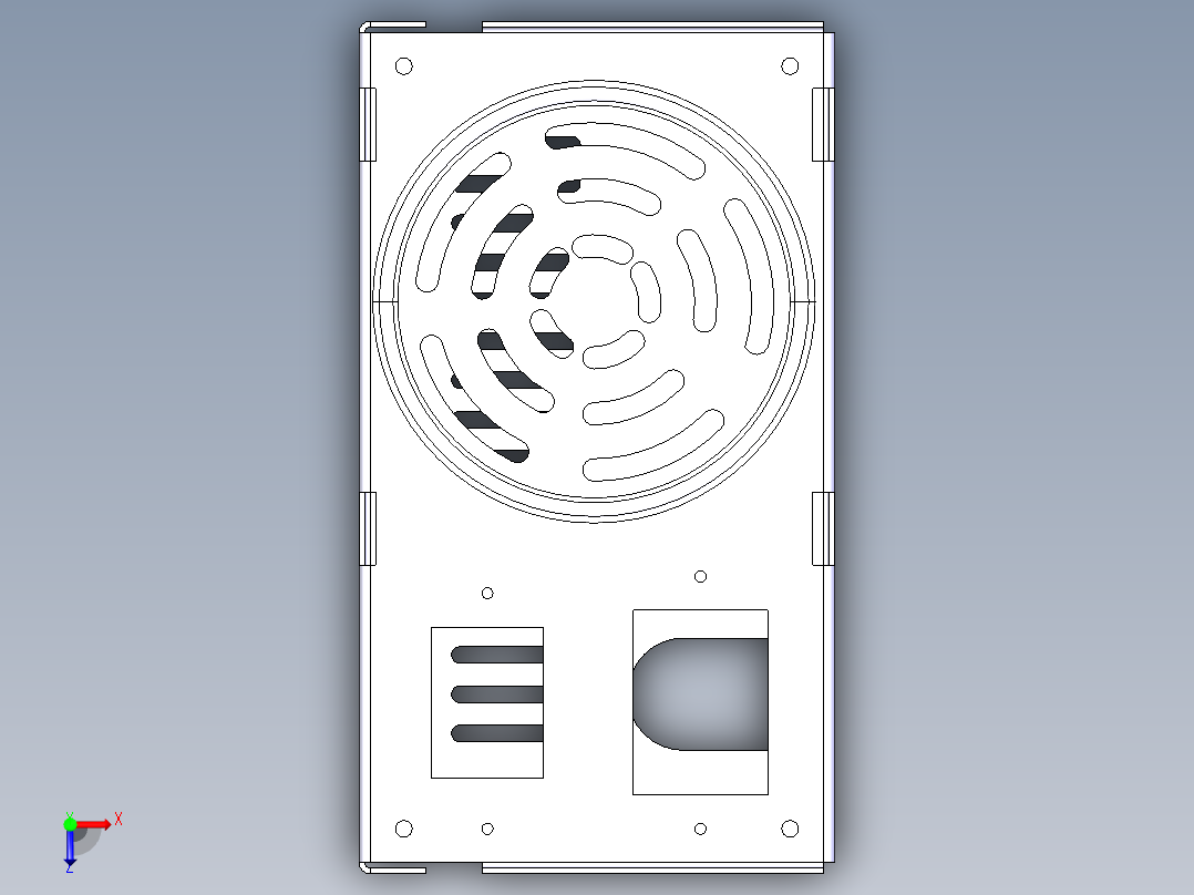电源箱机箱82俯视图