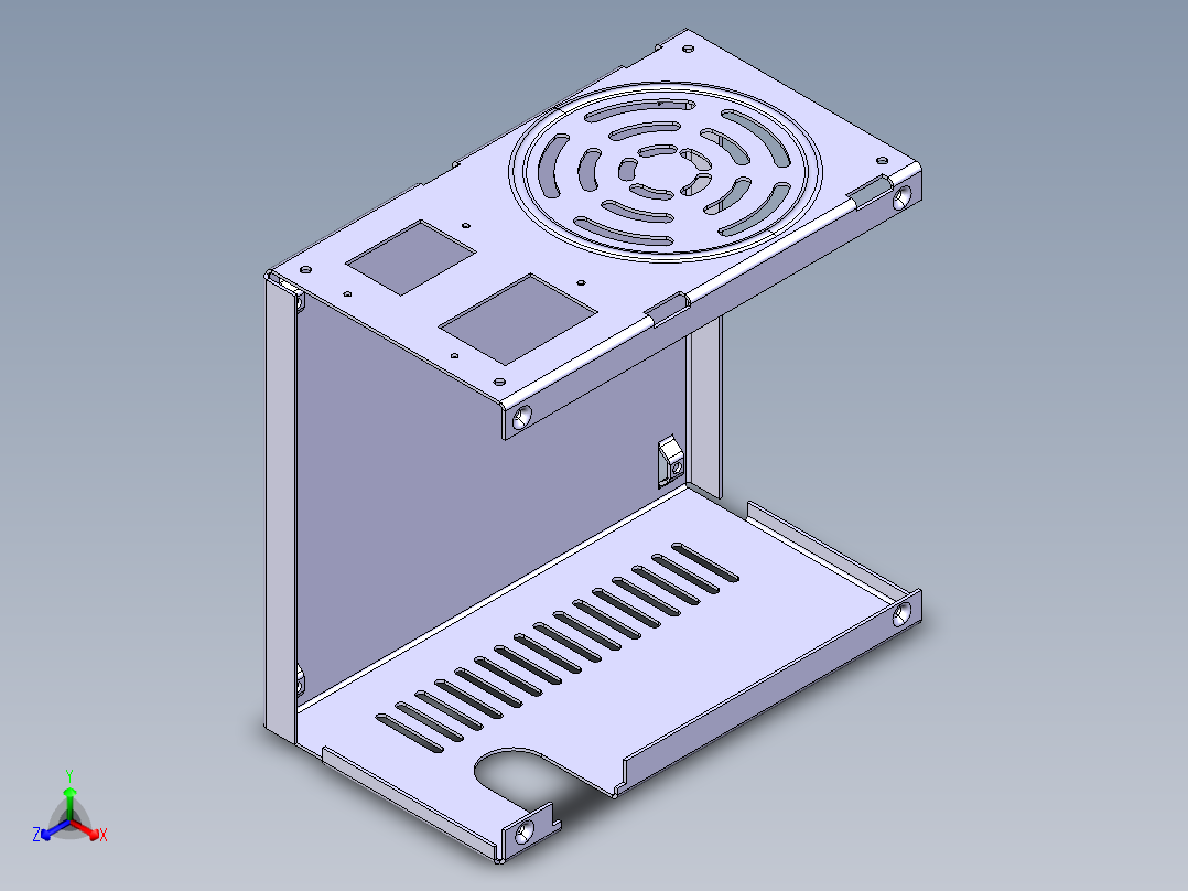 电源箱机箱82正等轴测图