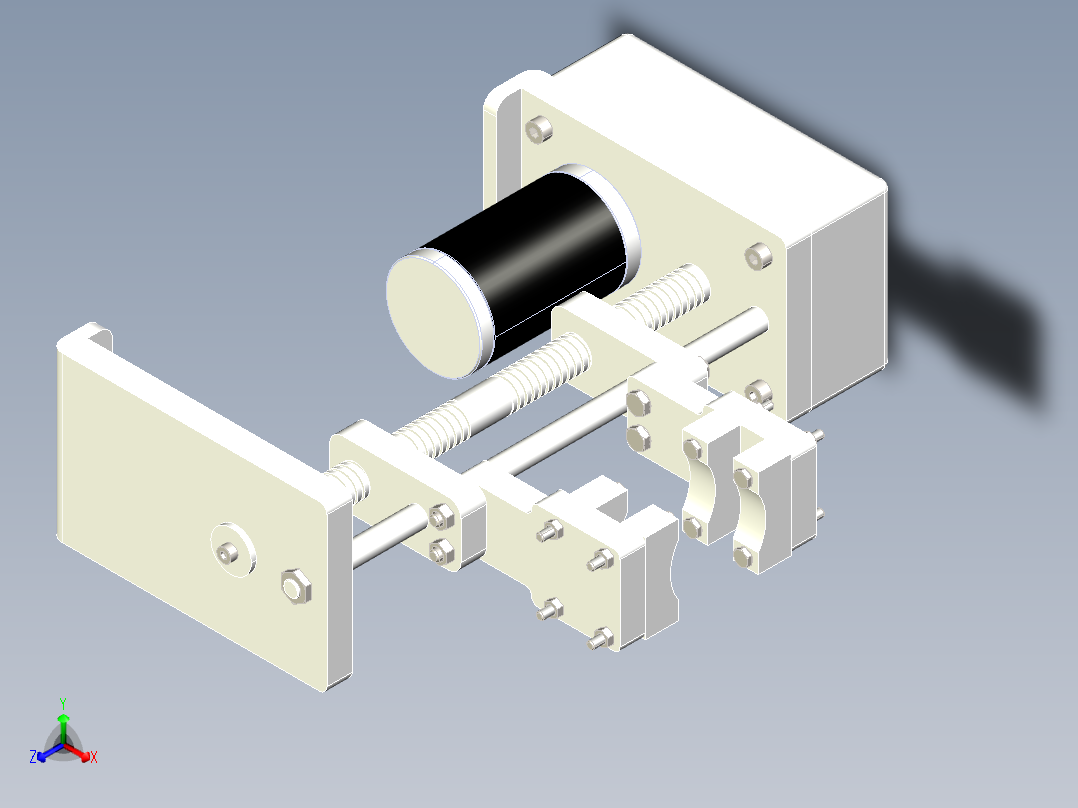机械爪模型正等轴测图