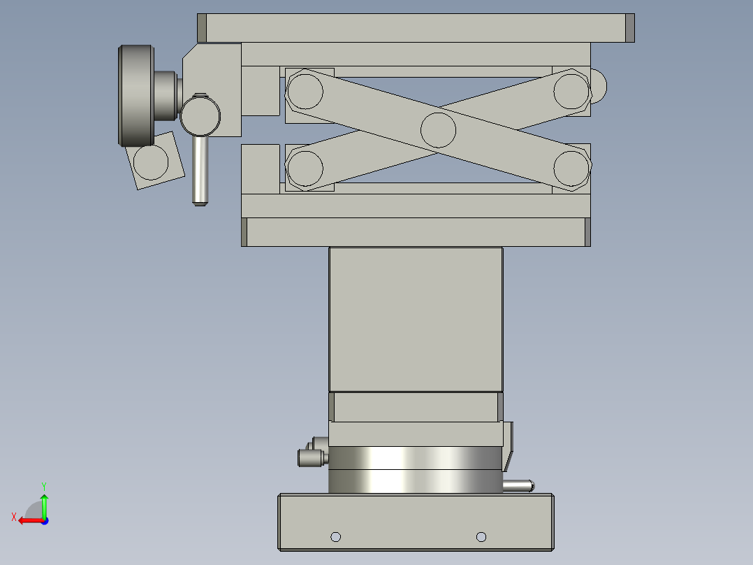 反射三菱镜支座A后视图