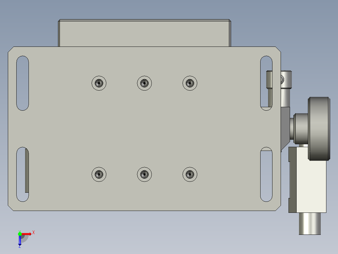 反射三菱镜支座A俯视图