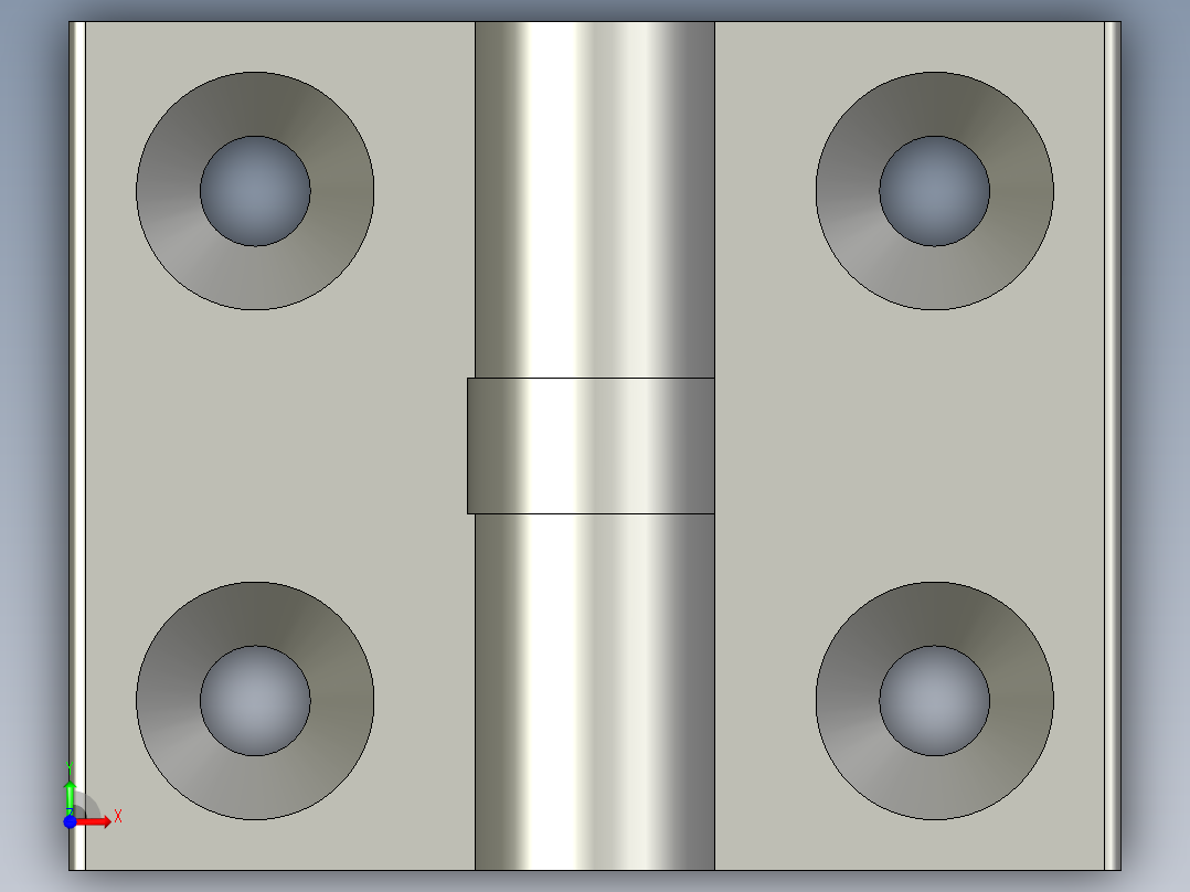 LXYC-BOSS合页(锌合金)前视图