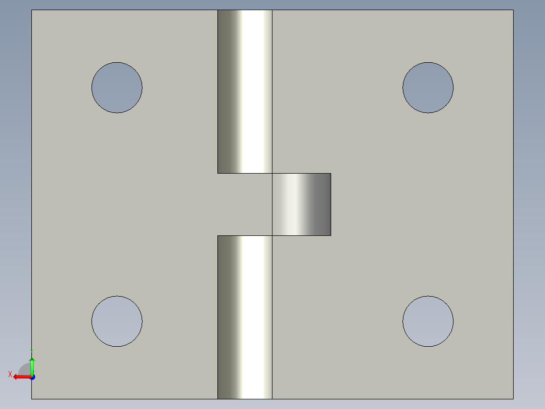LXYC-BOSS合页(锌合金)后视图