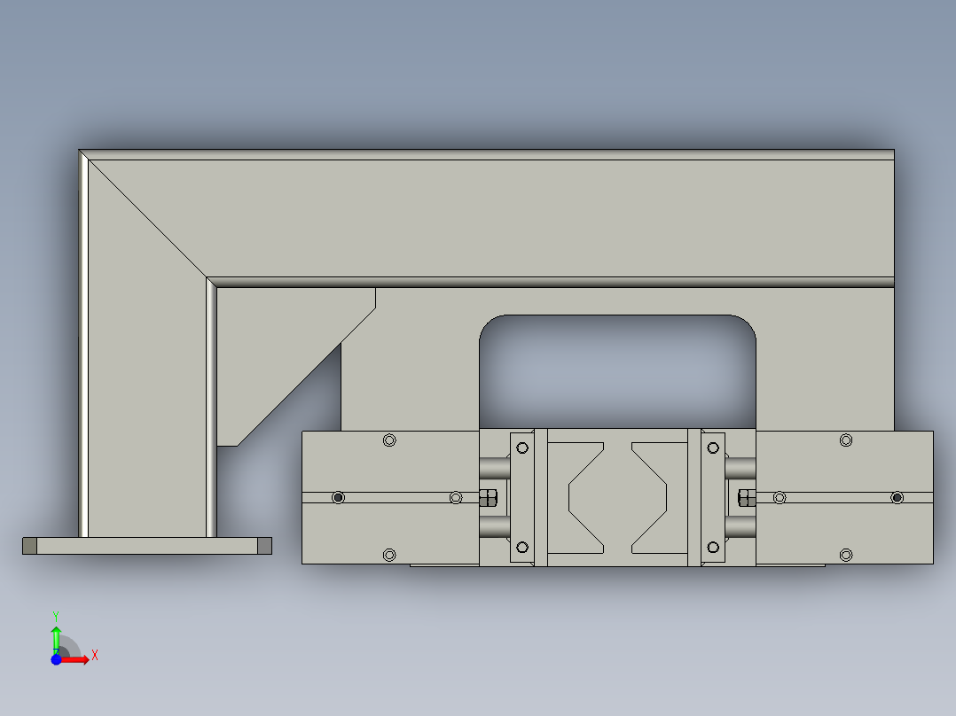 测长钻孔机构前视图