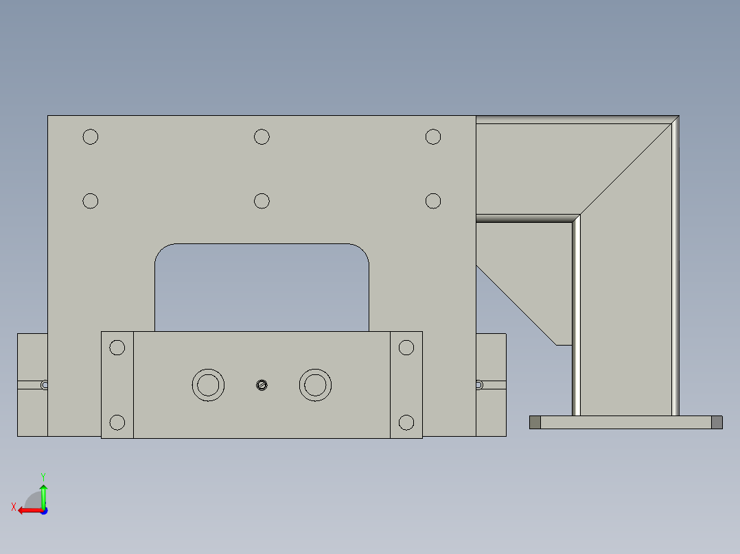 测长钻孔机构后视图