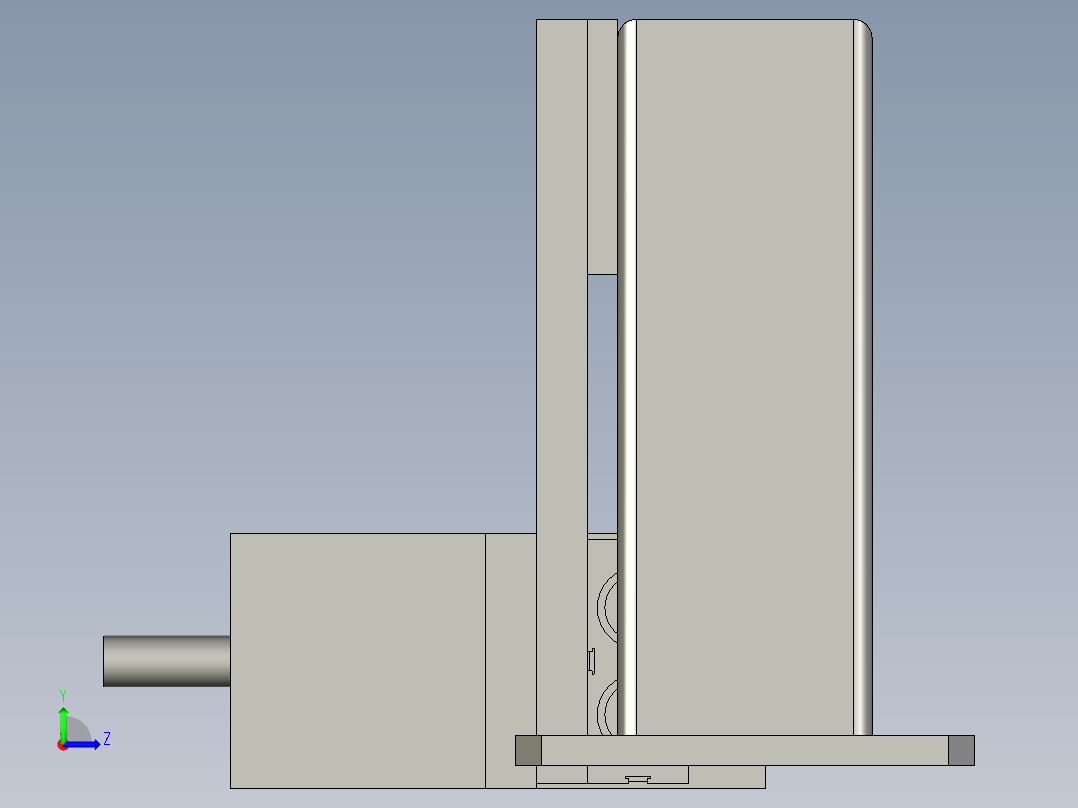 测长钻孔机构左视图