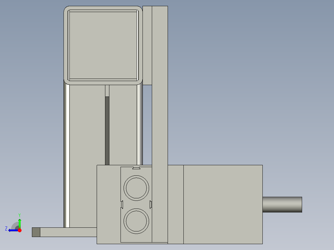 测长钻孔机构右视图