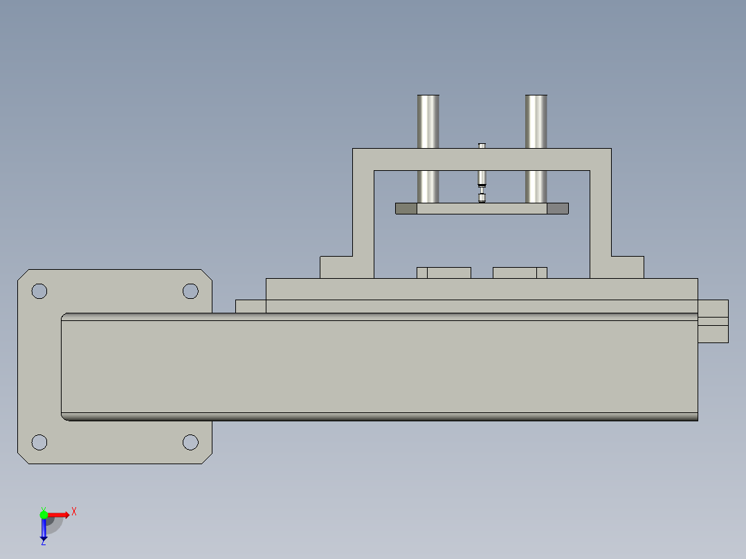 测长钻孔机构俯视图