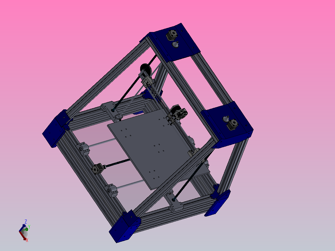 3d打印挤出机主视图