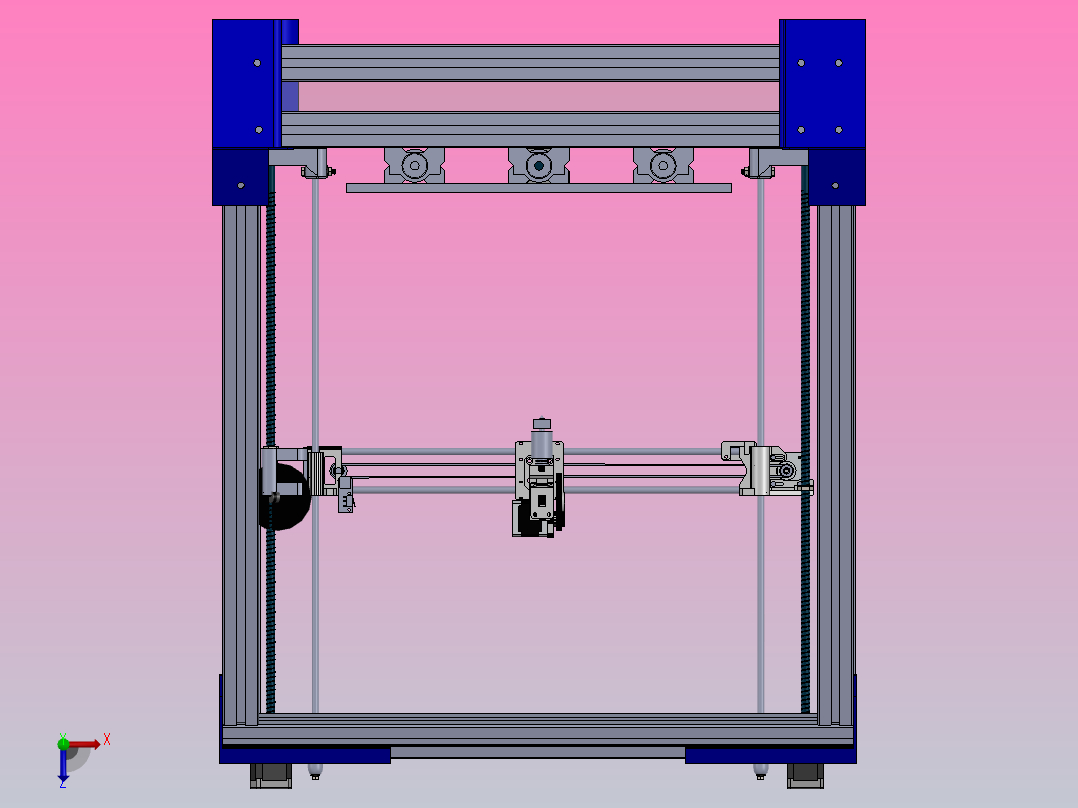 3d打印挤出机俯视图