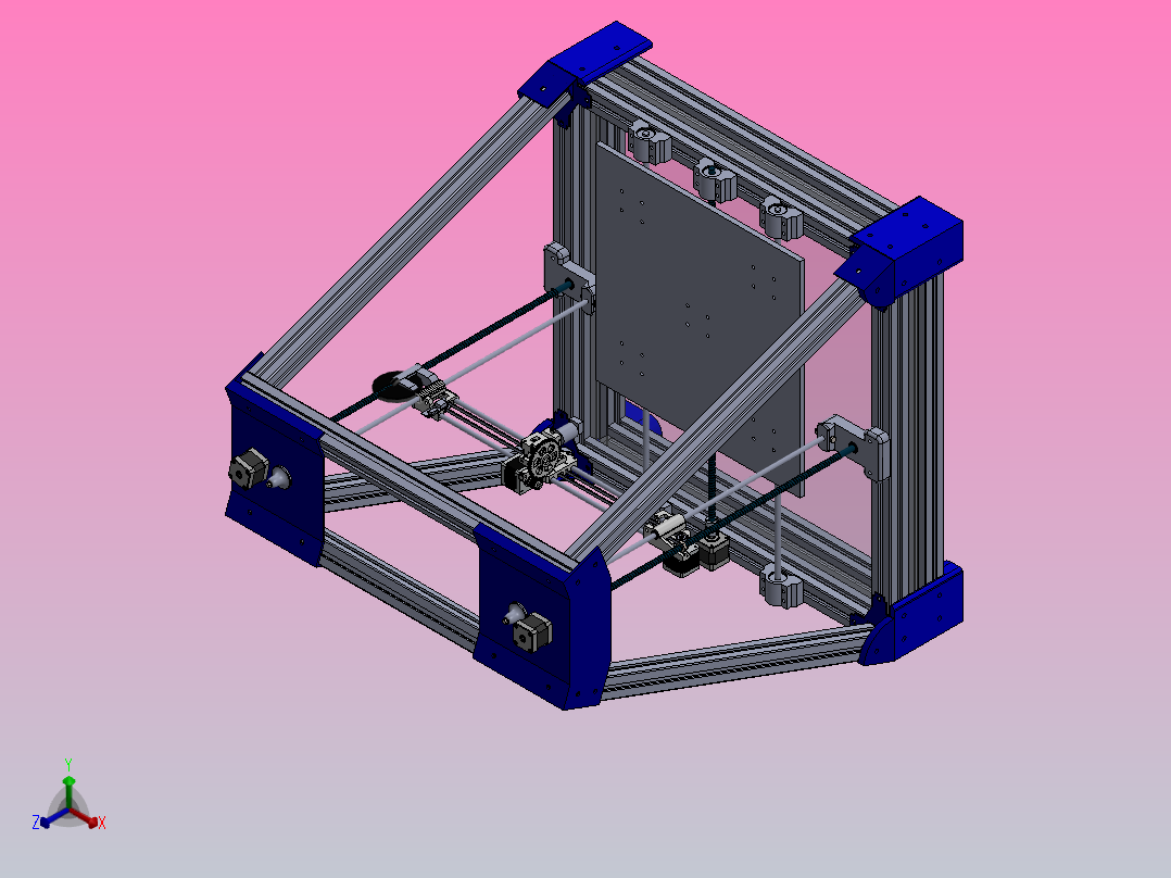 3d打印挤出机正等轴测图