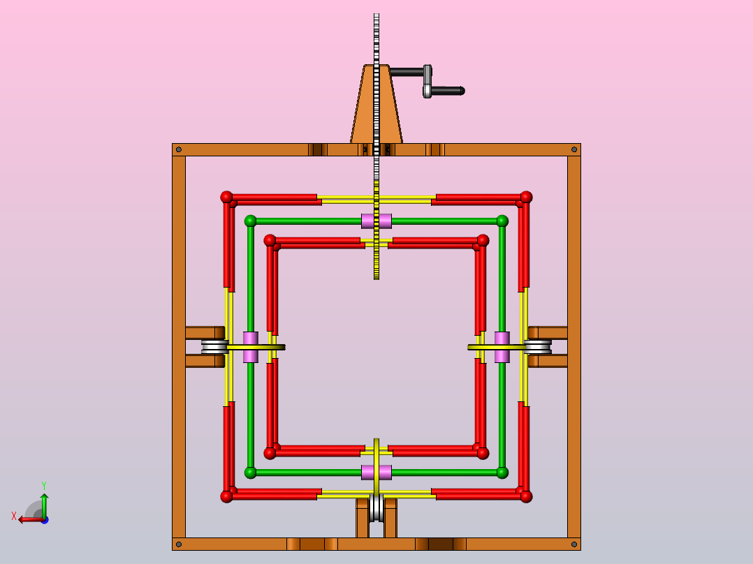 旋转框架后视图