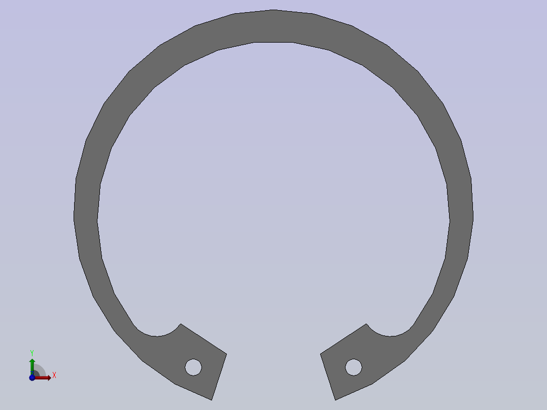 GB893．2-86孔用弹性挡圈B型68前视图