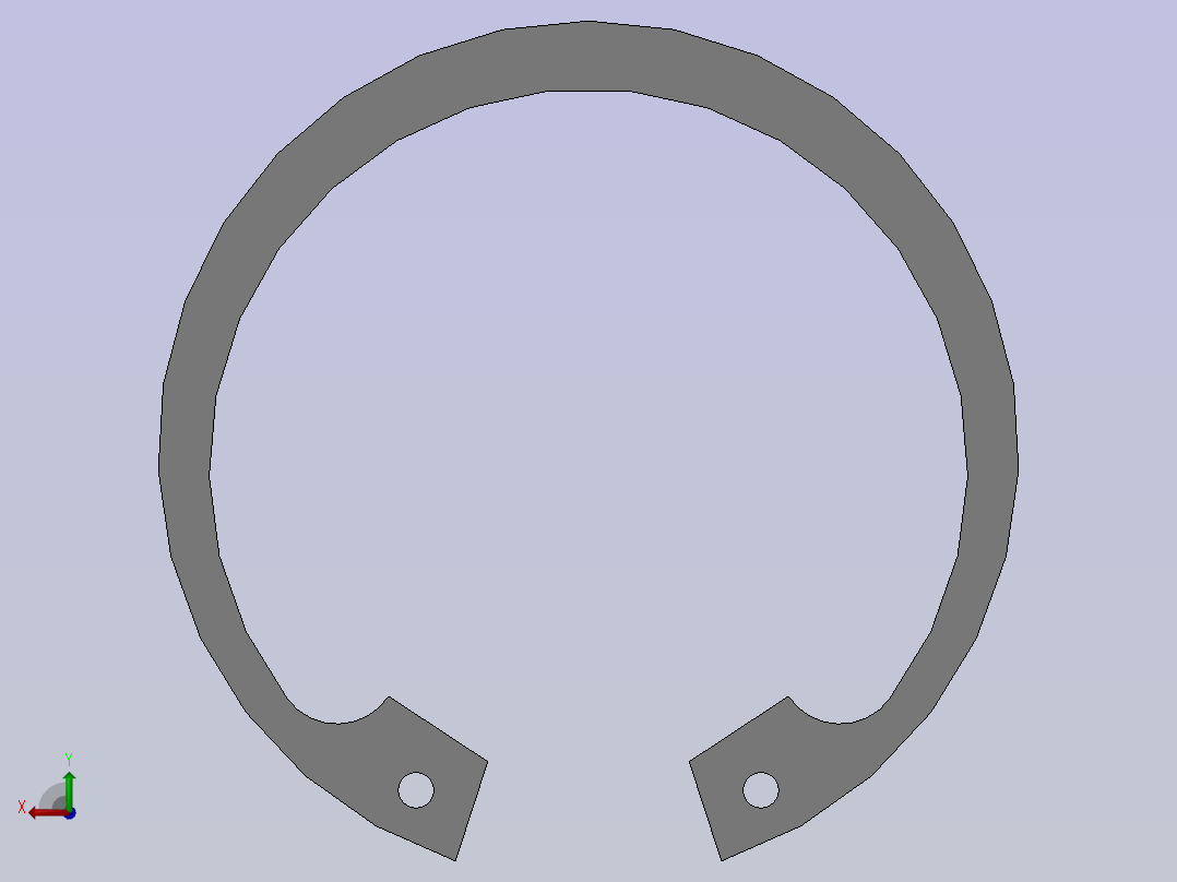 GB893．2-86孔用弹性挡圈B型68后视图