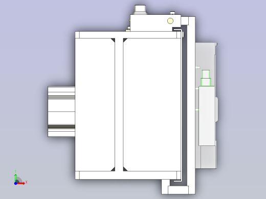 一款线性滑台3D模型前视缩略图