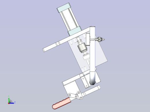 一款弯管脚焊接夹具3D模型左视缩略图