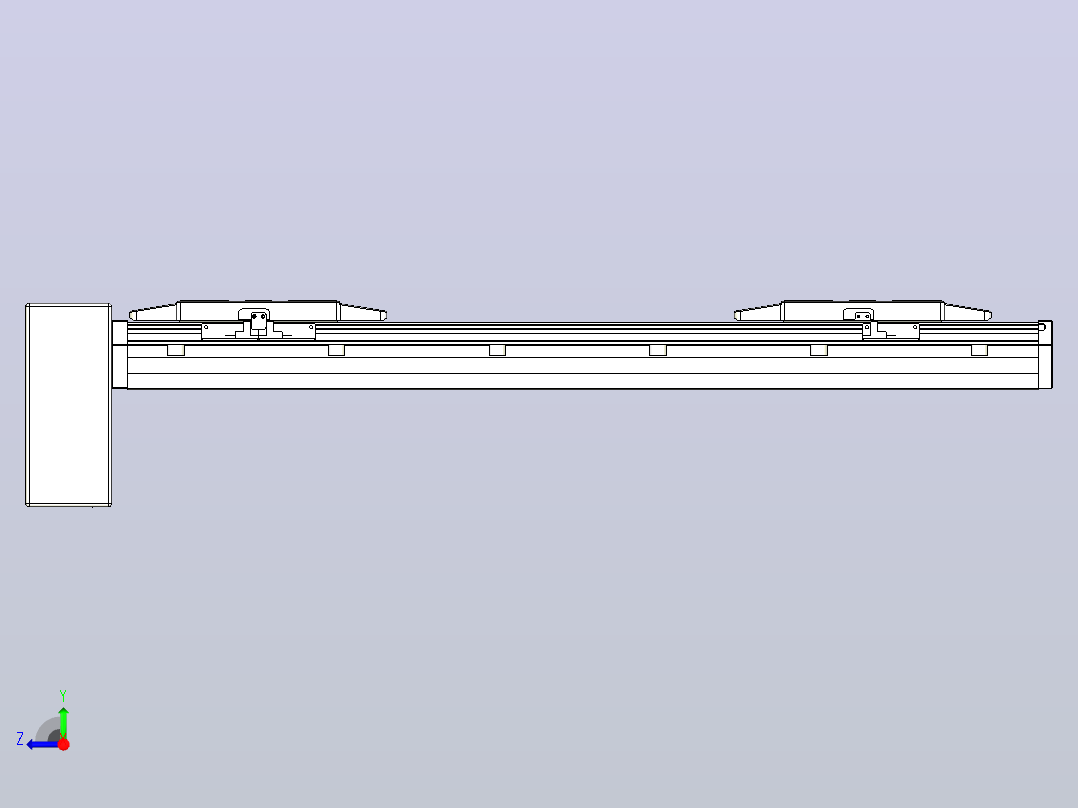 皮带直线轴双滑块型TPA-GCBS-150-P80-L150-RP-M75-N3右视图