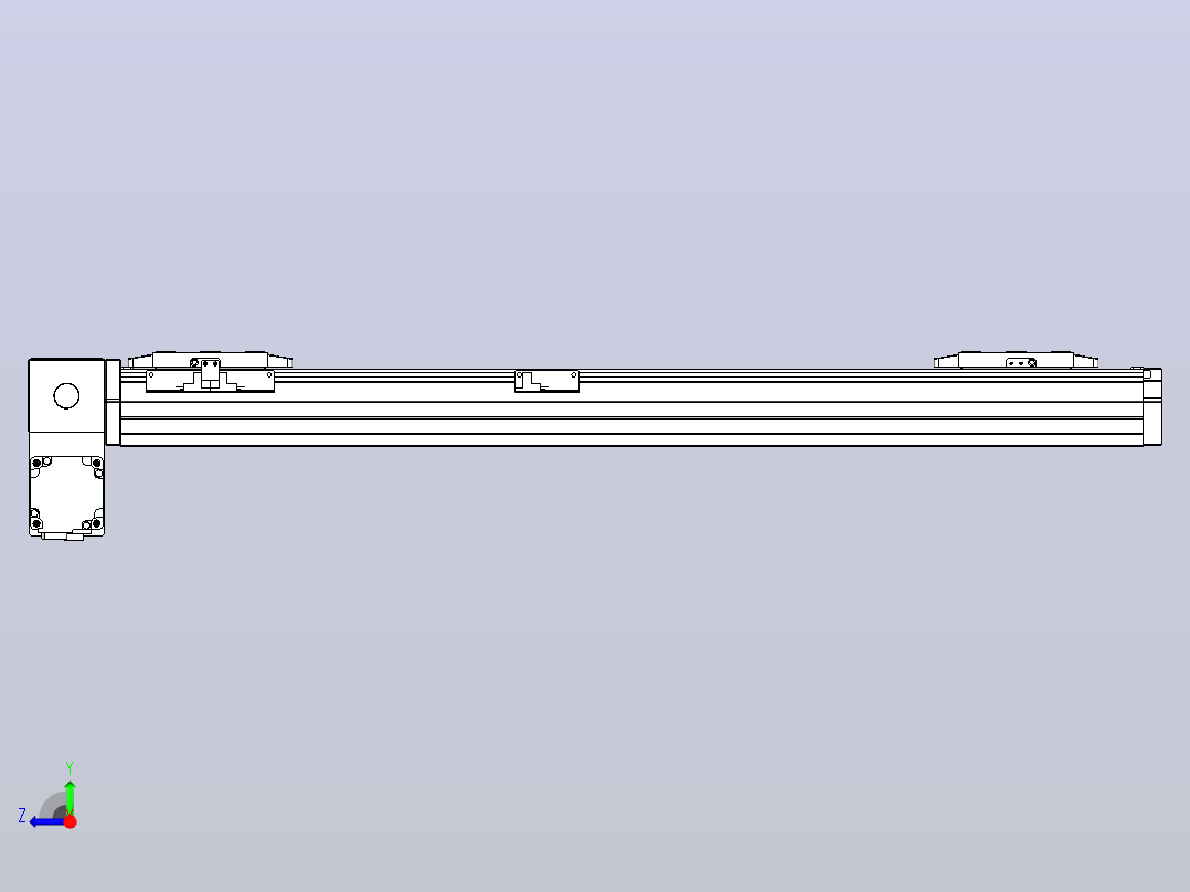 皮带直线轴双滑块型TPA-GCBS-80-P60-L250-LP-M20-N3右视图