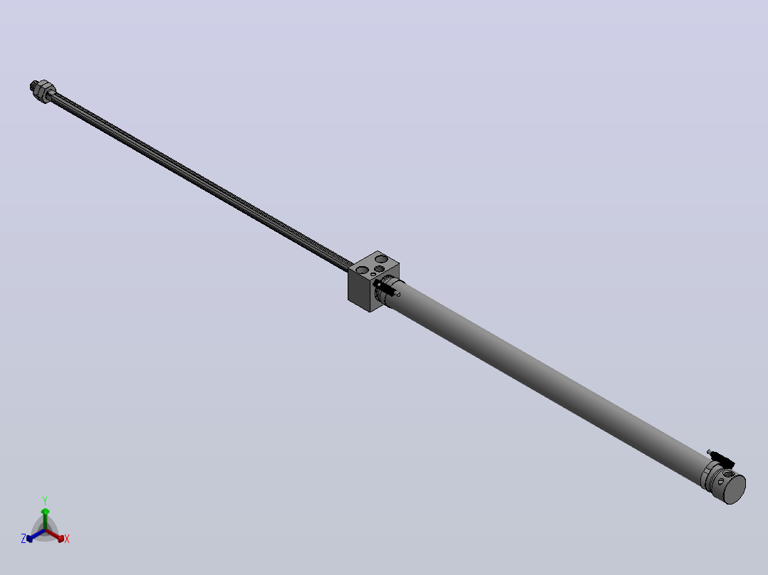 气缸MARU25x400S(0)+(CS1-M-2)正等轴测图