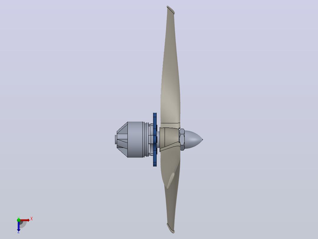 DualskyXM2223EA17电机和螺旋桨俯视图