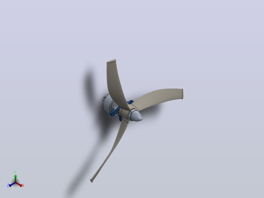 DualskyXM2223EA17电机和螺旋桨正等轴测缩略图
