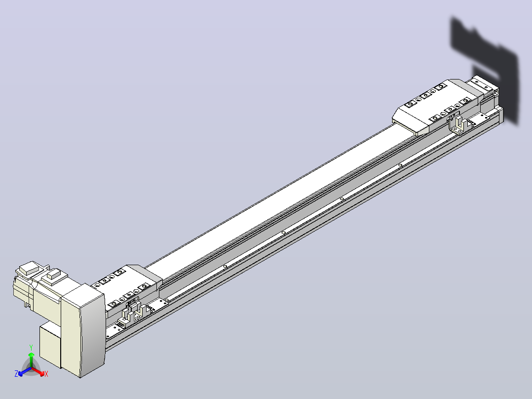 皮带直线轴双滑块型TPA-GCBS-50-P42-L200-RU-M10-N3主视图