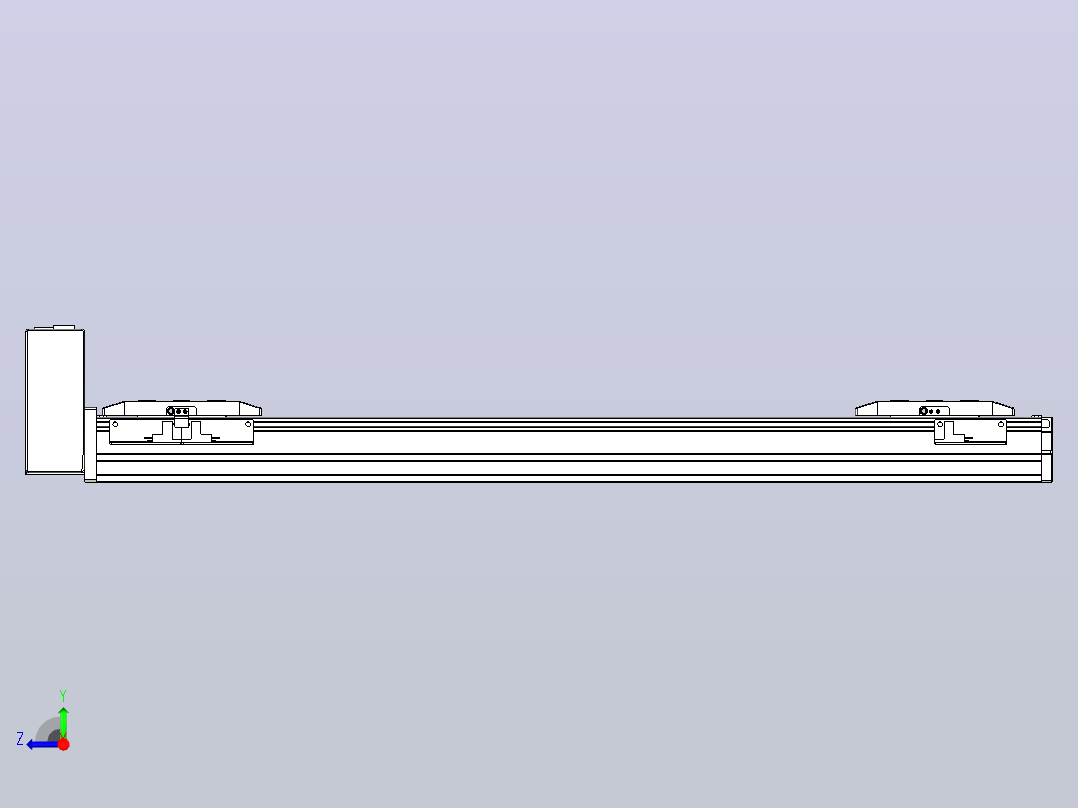 皮带直线轴双滑块型TPA-GCBS-50-P42-L200-RU-M10-N3右视图