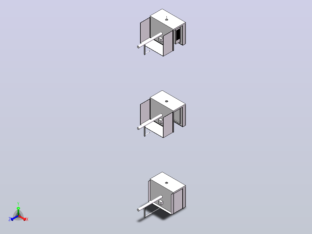 投影仪支架罩正等轴测图