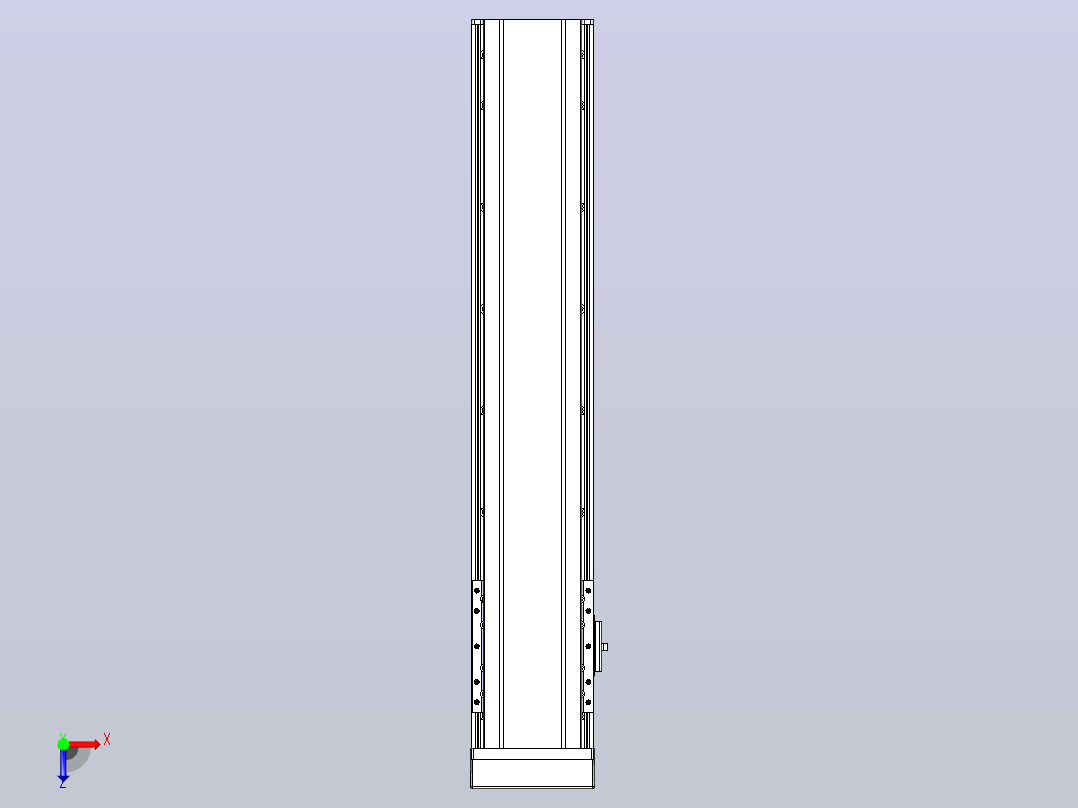 日规模组半封闭丝杆TPA-HNR-120D-1610C-L500-MP-C-P40-N3俯视图