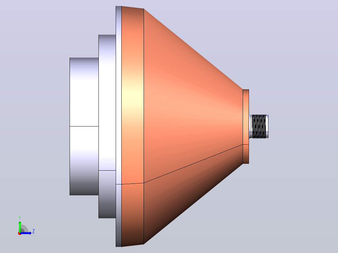 MP 2500 旋回圆锥破碎机mp-2500-gyratory-cone-模型格式为 stp左视图
