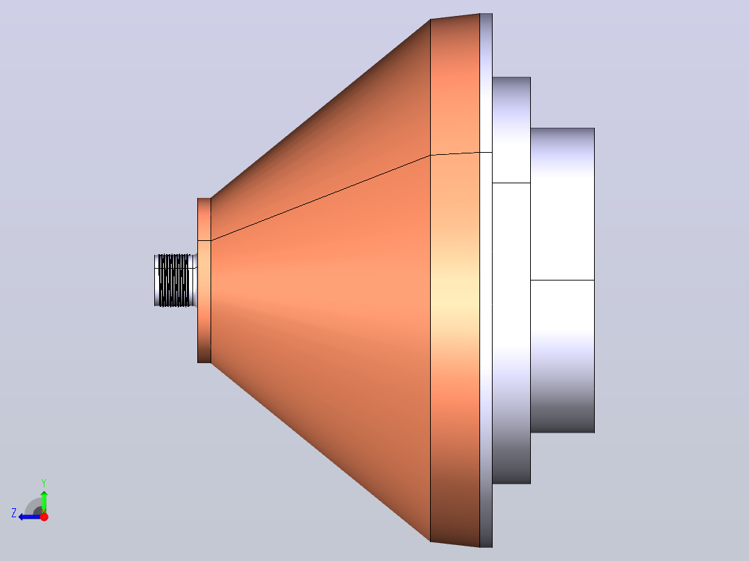 MP 2500 旋回圆锥破碎机mp-2500-gyratory-cone-模型格式为 stp右视图