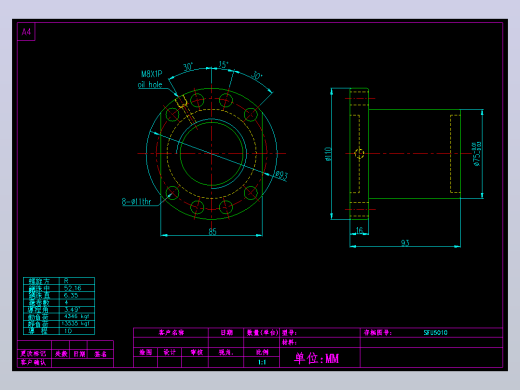 SFU5010滚珠花健、支撑座、滚珠丝杠、交叉导轨、直线模组.dwg