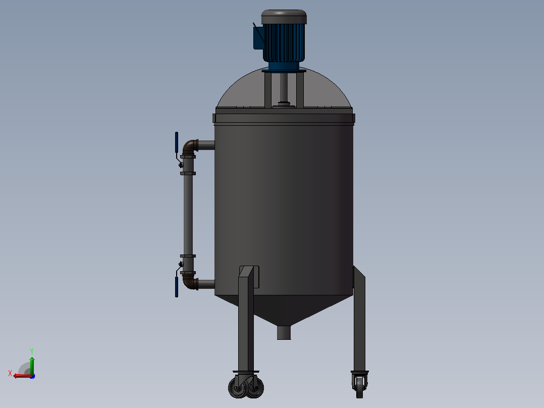 搅拌罐100L后视图
