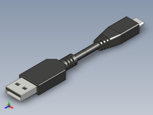 USB 2 0 A公转Micro B电缆主视缩略图