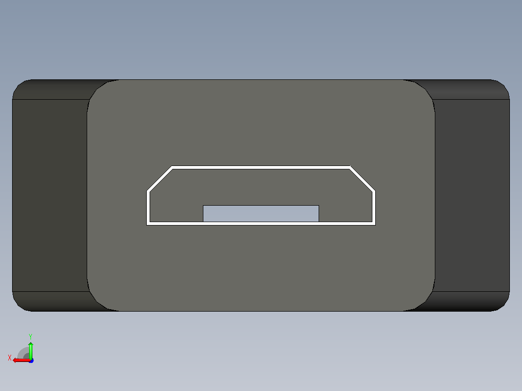 USB 2 0 A公转Micro B电缆后视图