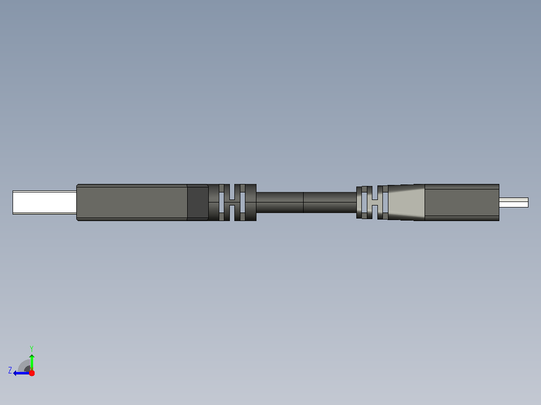 USB 2 0 A公转Micro B电缆右视图