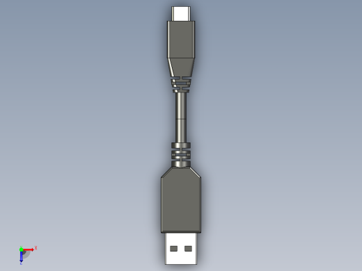 USB 2 0 A公转Micro B电缆俯视缩略图