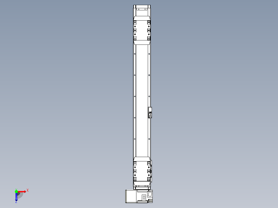 皮带直线轴双滑块型TPA-GCBS-80-P60-L250-LU-M20-N3俯视图