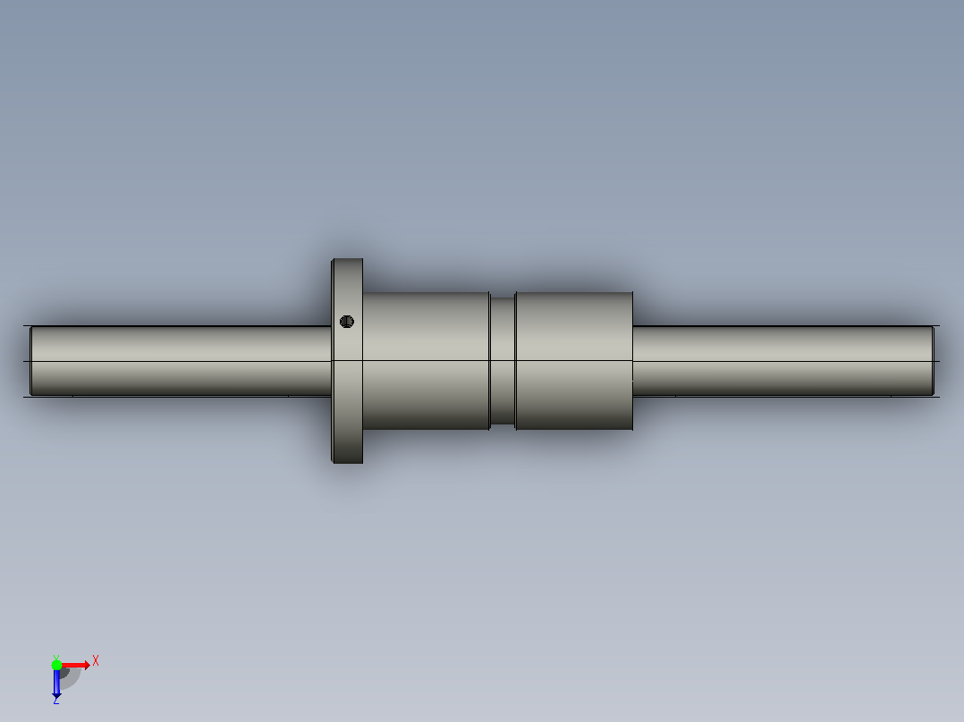 DKFZD3210-4滚珠丝杆3D模型俯视图