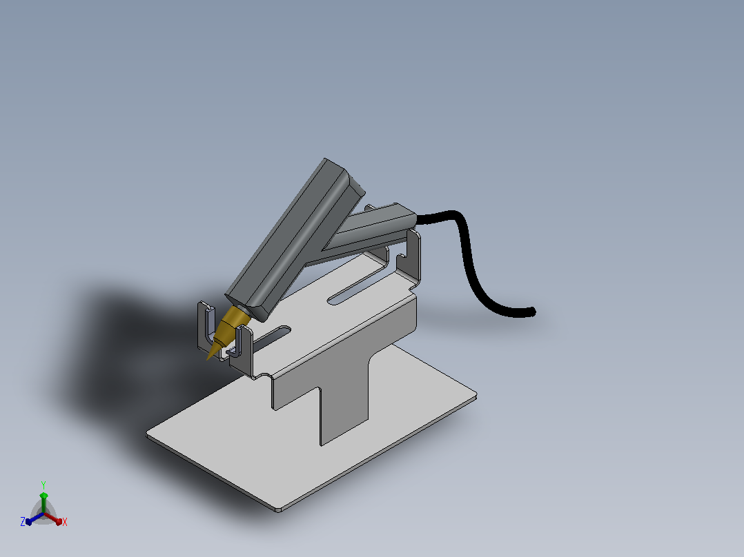 支持激光Torcha正等轴测图