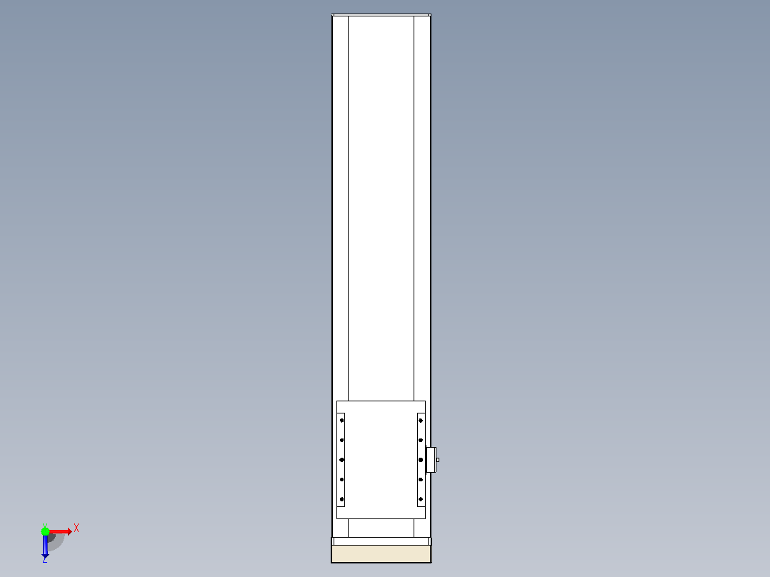 滚珠丝杠直线轴带导轨全封闭TPA-HCR-202D-2510C-L750-MP-C-P75-N3俯视图