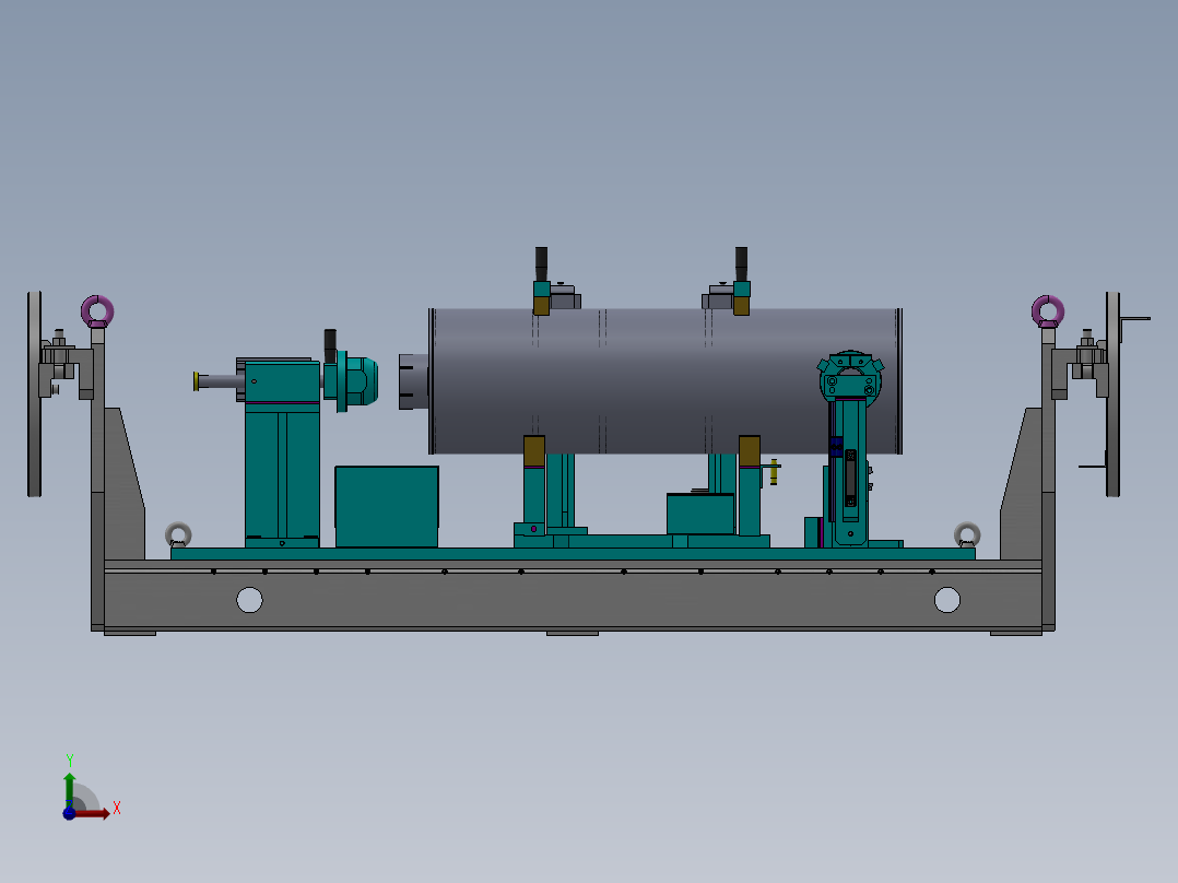 简单筒体焊接工装前视图