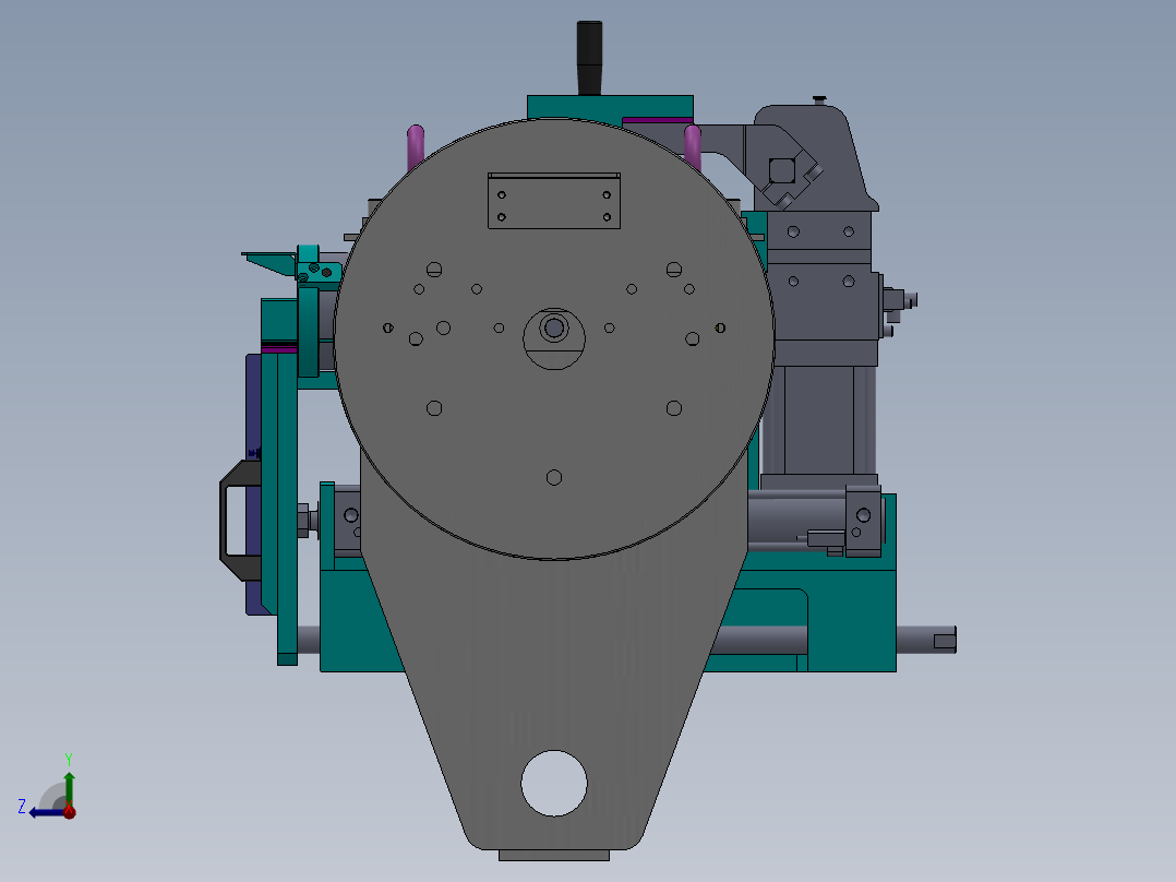 简单筒体焊接工装右视图
