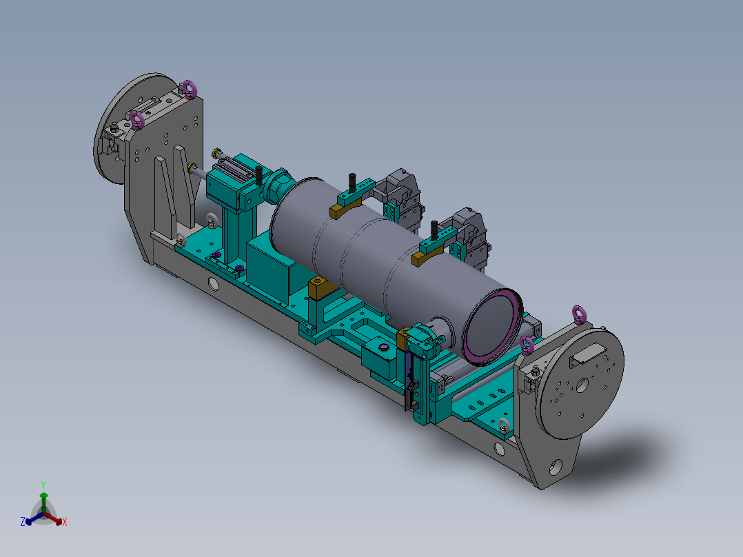 简单筒体焊接工装正等轴测图
