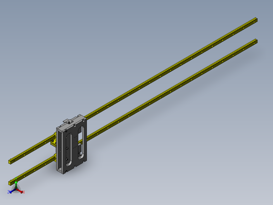 线性滑台正等轴测图